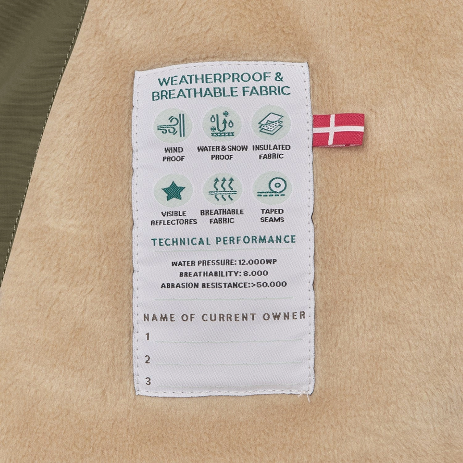 Mini A ture Olive night Wang Fleece Winter Jacket m. Fur Tailored