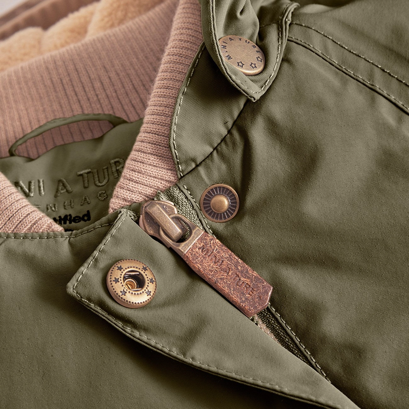 Mini A ture Olive night Wang Fleece Winter Jacket Unique