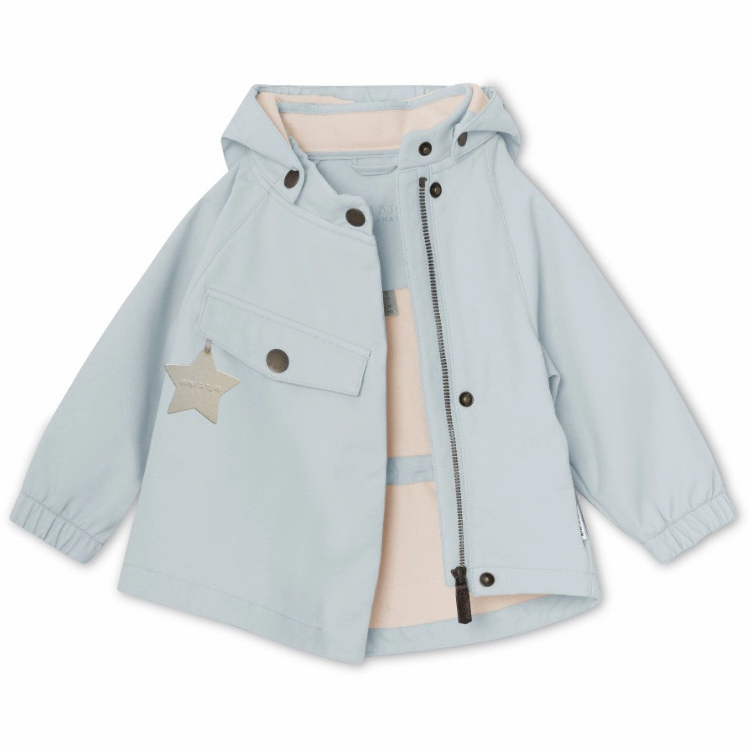 Mini A ture Pearl Blue Wai Spring Softshell Jacket. GRS Statement