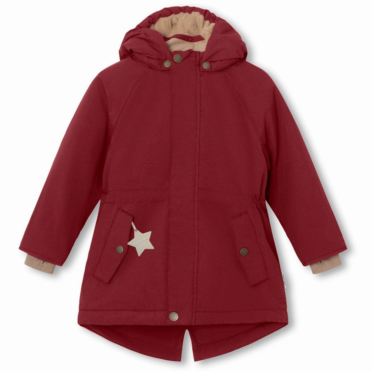 Mini A ture Red merlot Vikania Fleece Winter Jacket Effortless Texture