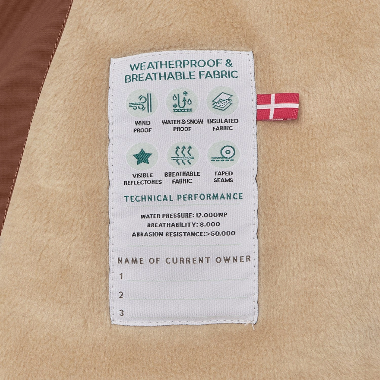 Mini A ture Rootbeer brown Wang Fleece Winter Jacket m. Fur Stretchy