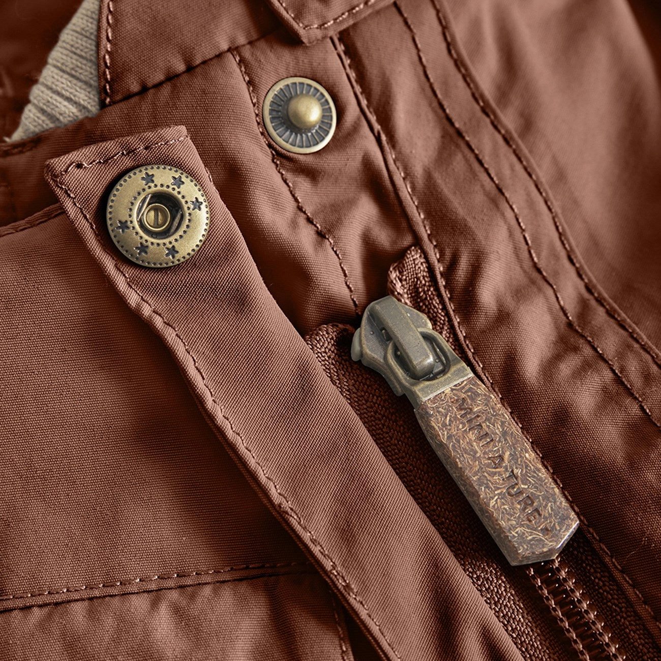 Mini A ture Rootbeer brown Wisti Fleece Snowsuit Fashionable