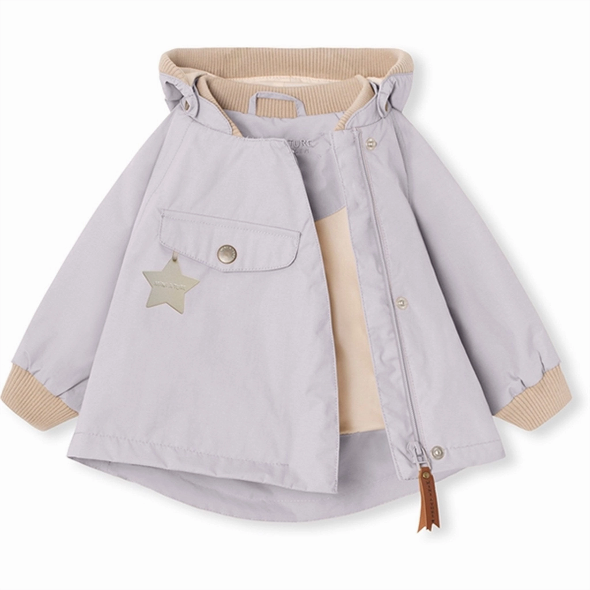 MINI A TURE WAI Spring Jacket Purple Raindrops Versatile