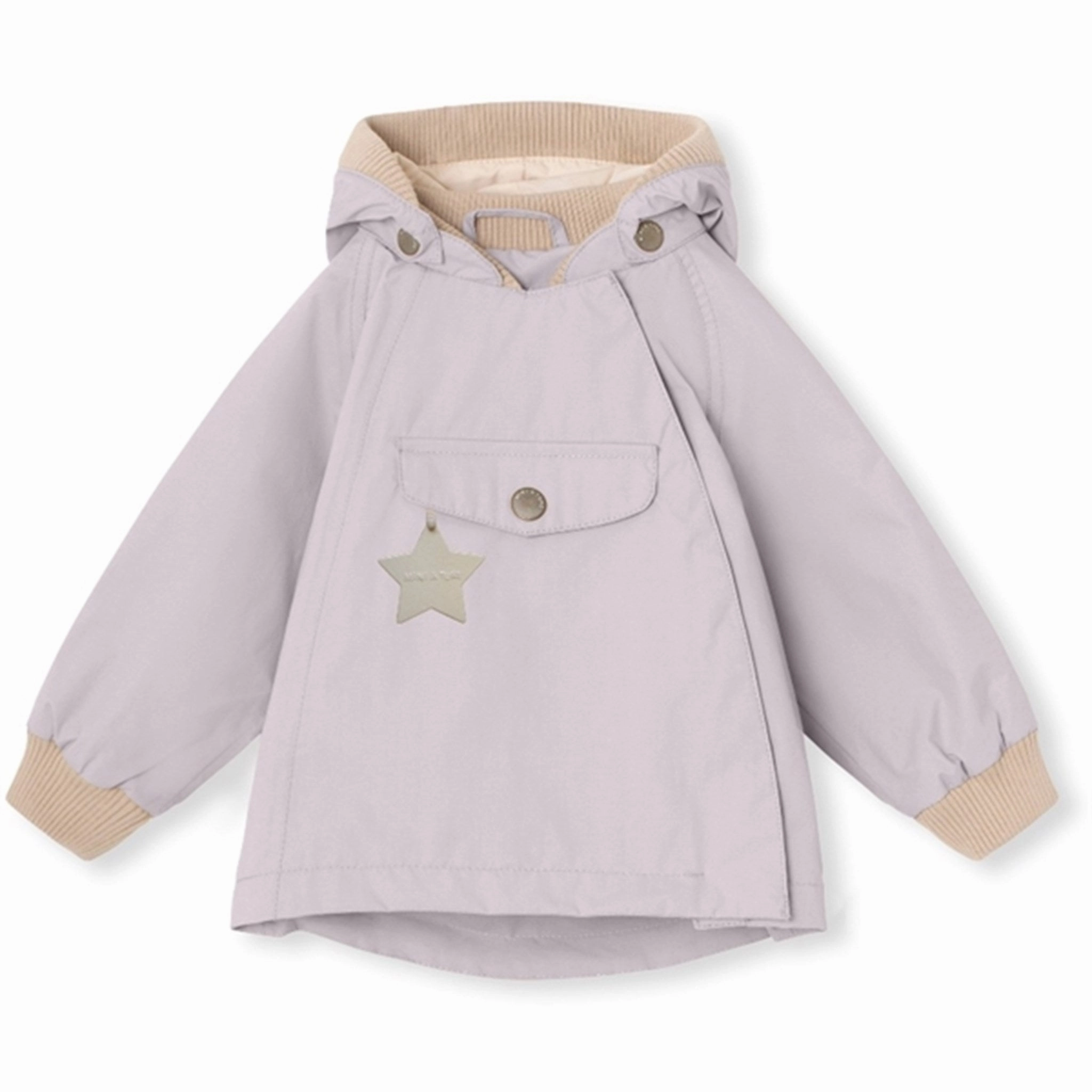 MINI A TURE WAI Spring Jacket Purple Raindrops Versatile Cozy