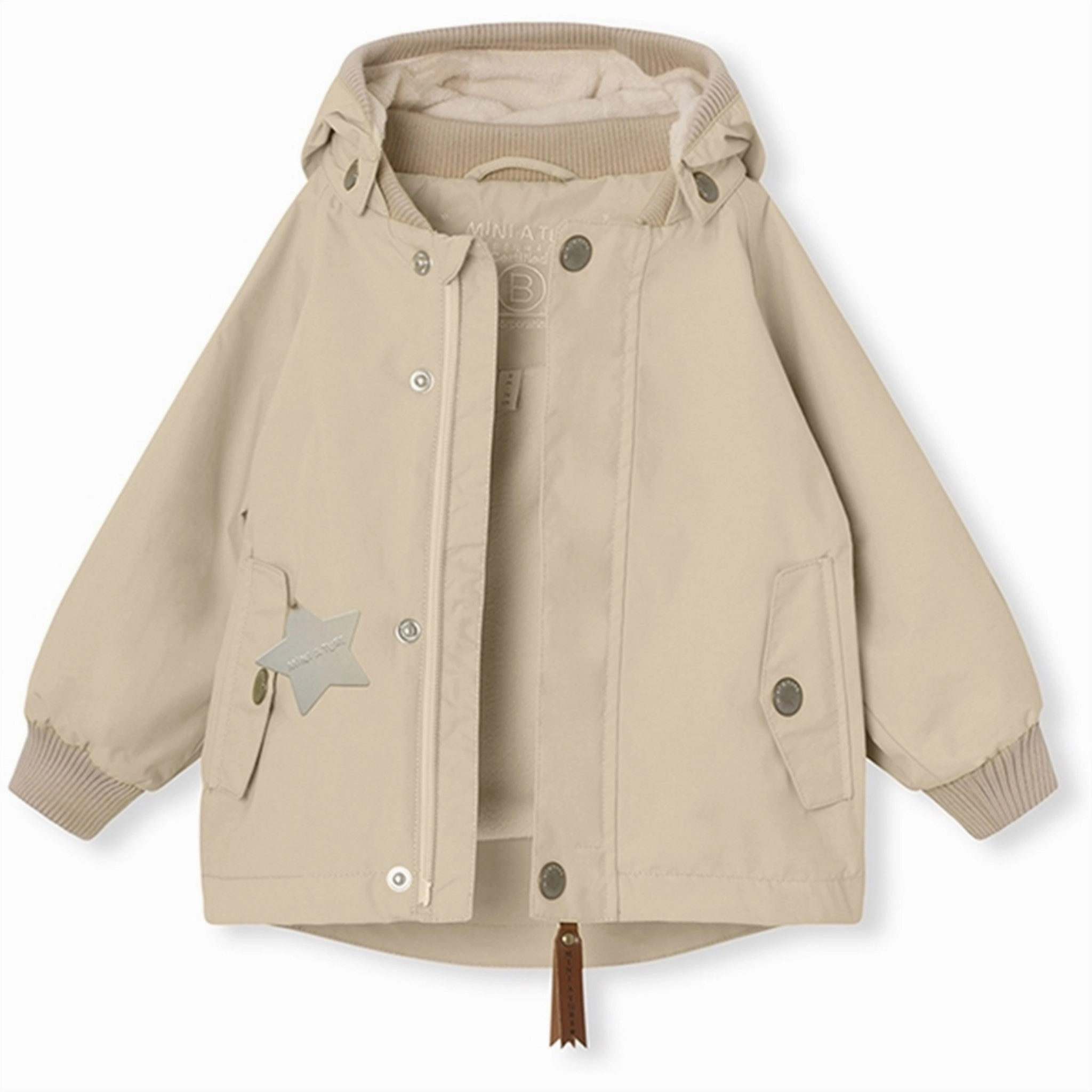 MINI A TURE WALLY Spring Jacket w/Fleece Lining Sesame Knit