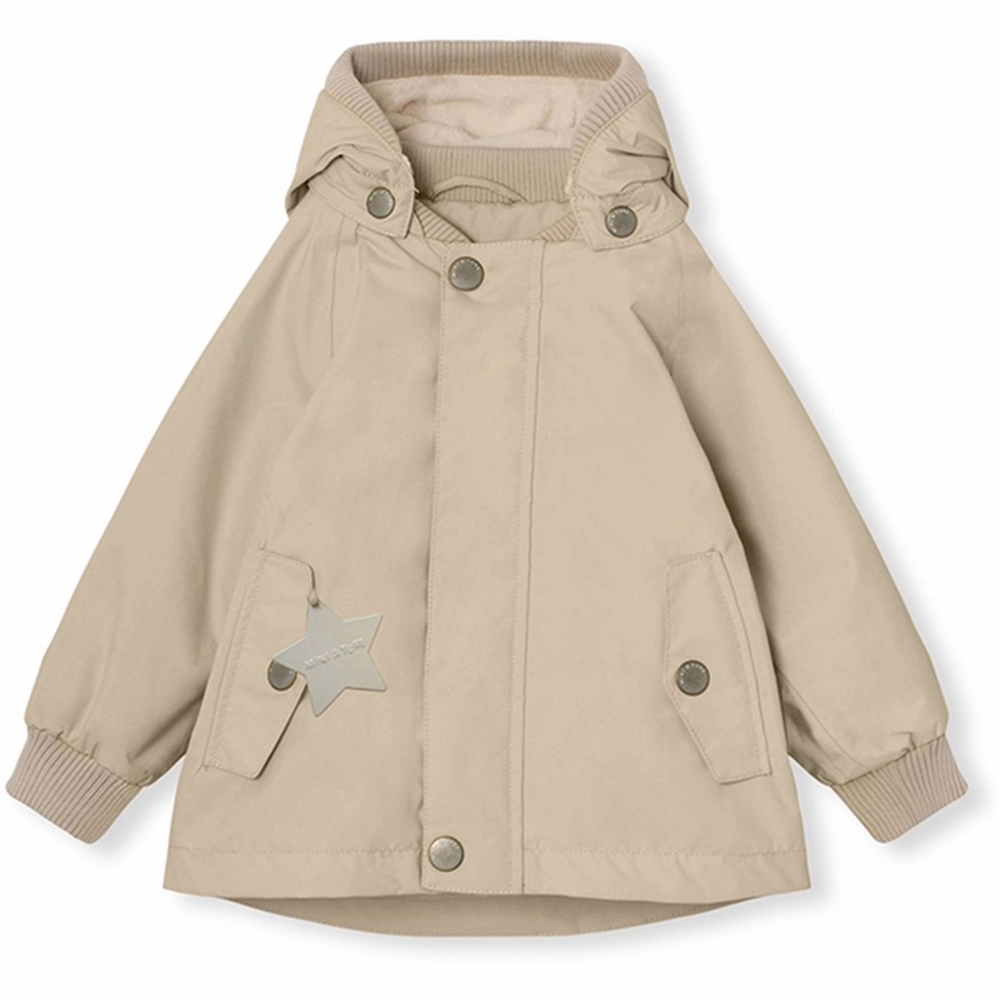 MINI A TURE WALLY Spring Jacket w/Fleece Lining Sesame Knit Suede