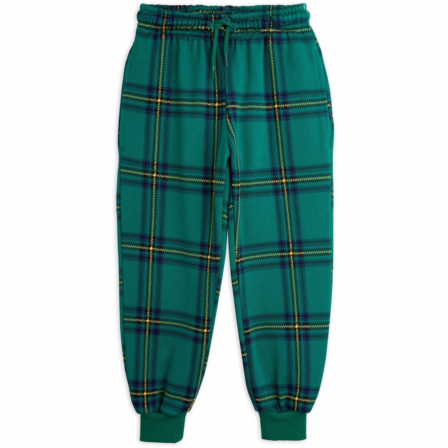 Mini Rodini Green Check Aop Sweatpants Pleat Modern