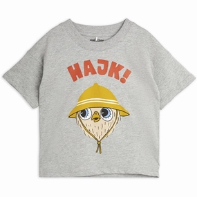 Mini Rodini Grey Melange Hike Sp T-shirt Lace Trend