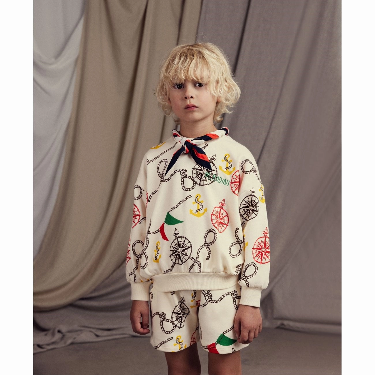 Mini Rodini Multi Nautical AOP Sweatshirt Fleece
