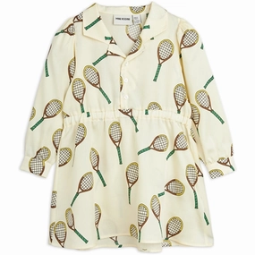 Mini Rodini Offwhite Tennis Aop Woven Dress Fashionable Suede