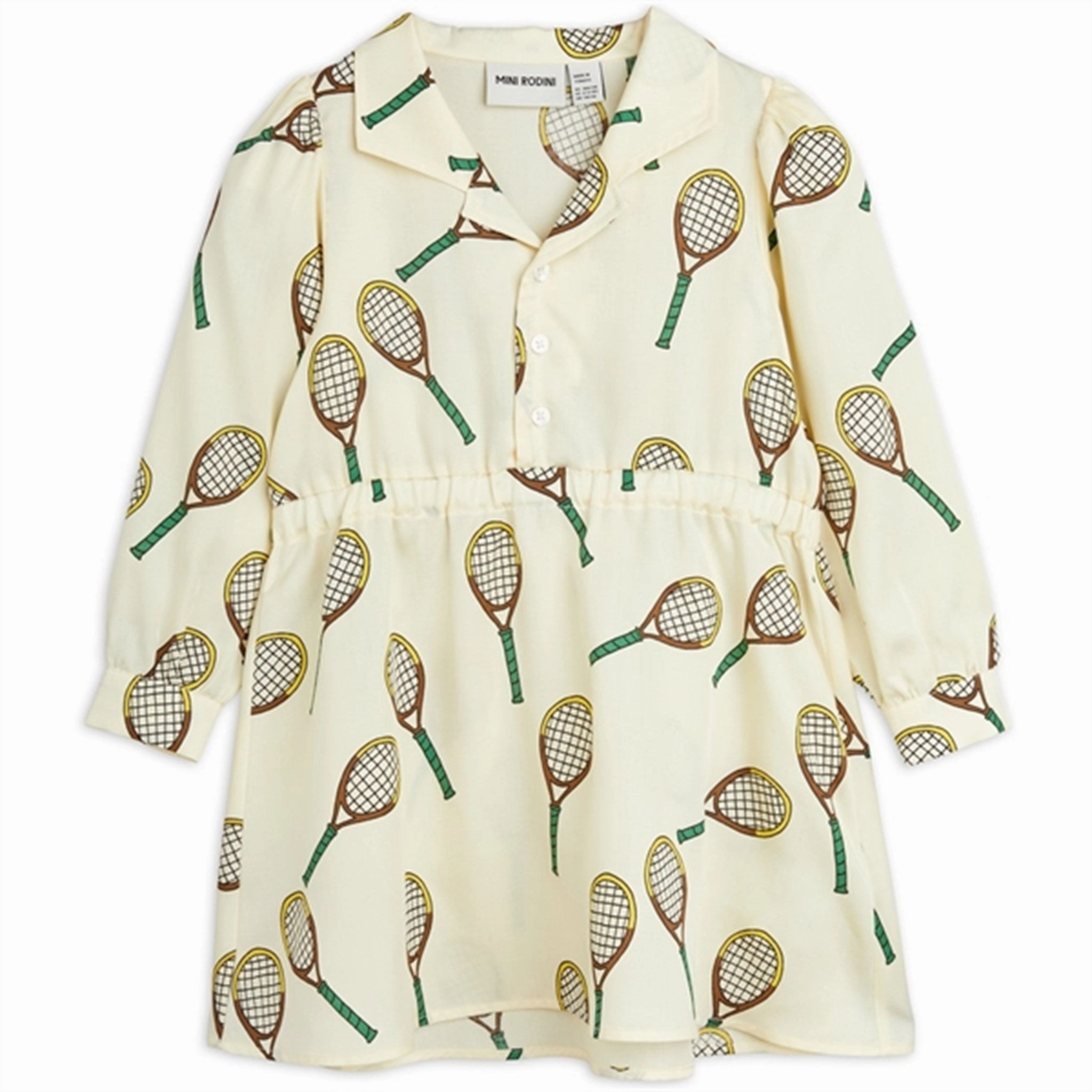 Mini Rodini Offwhite Tennis Aop Woven Dress Fashionable Suede