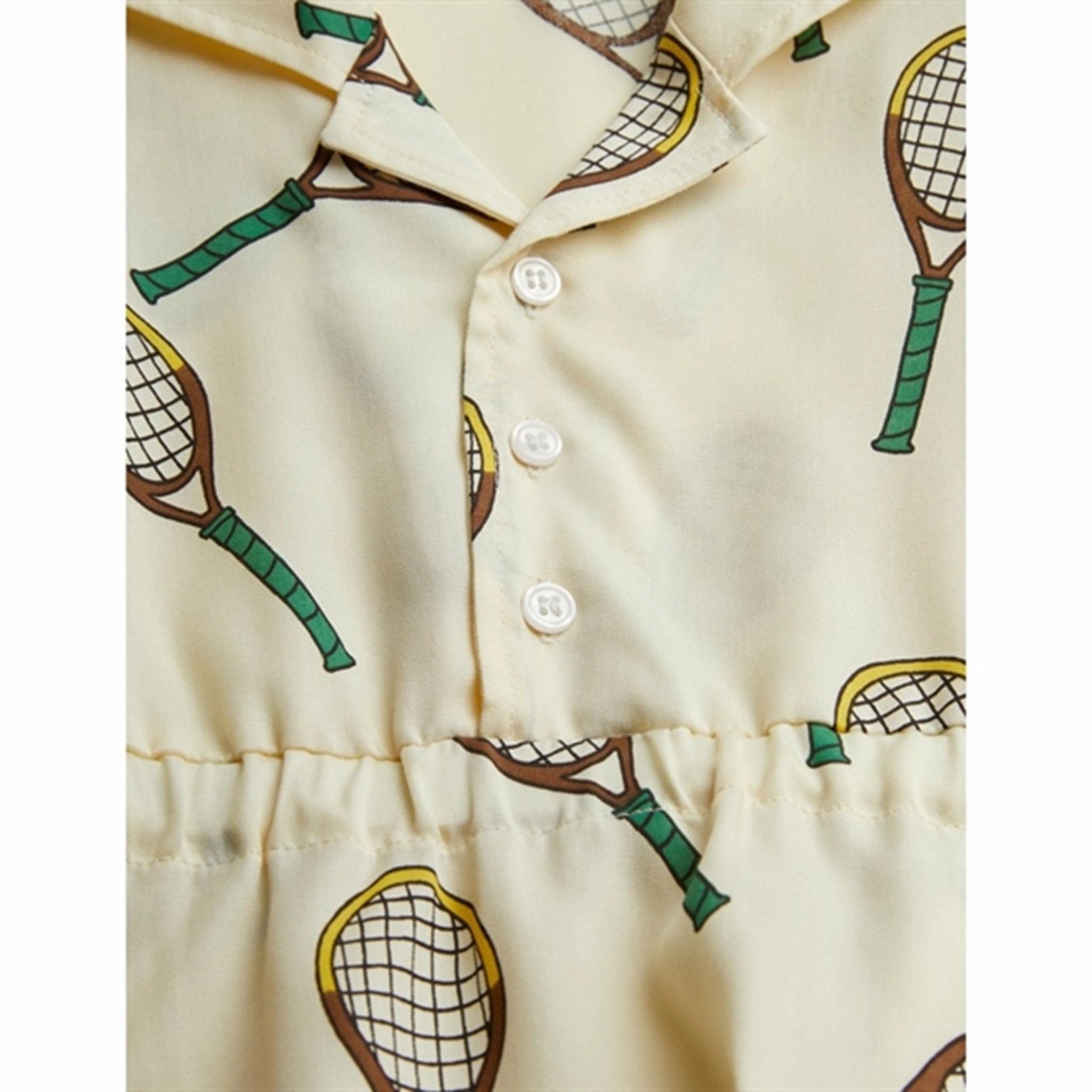 Mini Rodini Offwhite Tennis Aop Woven Dress Fashionable