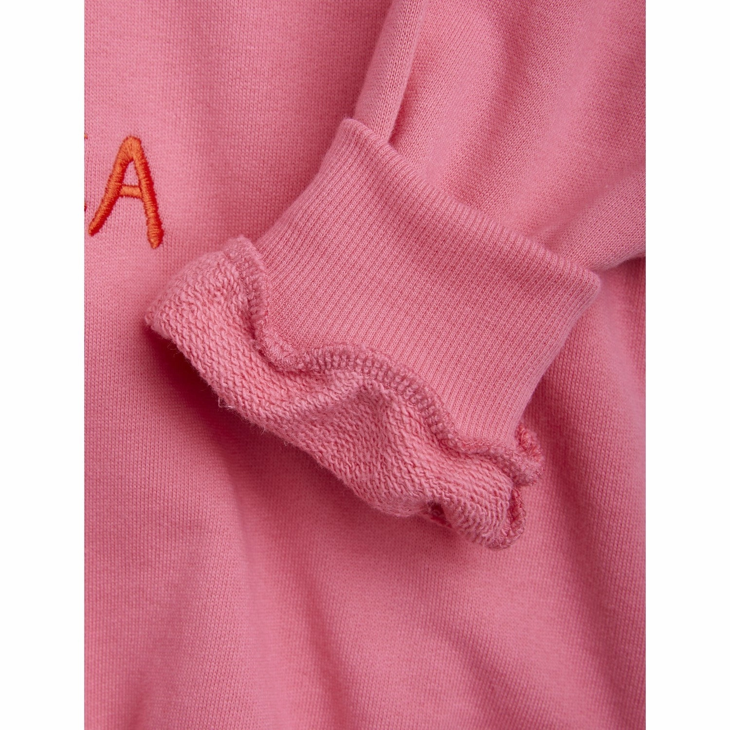 Mini Rodini Pink Parrot Embroidery Sweatshirt Bold