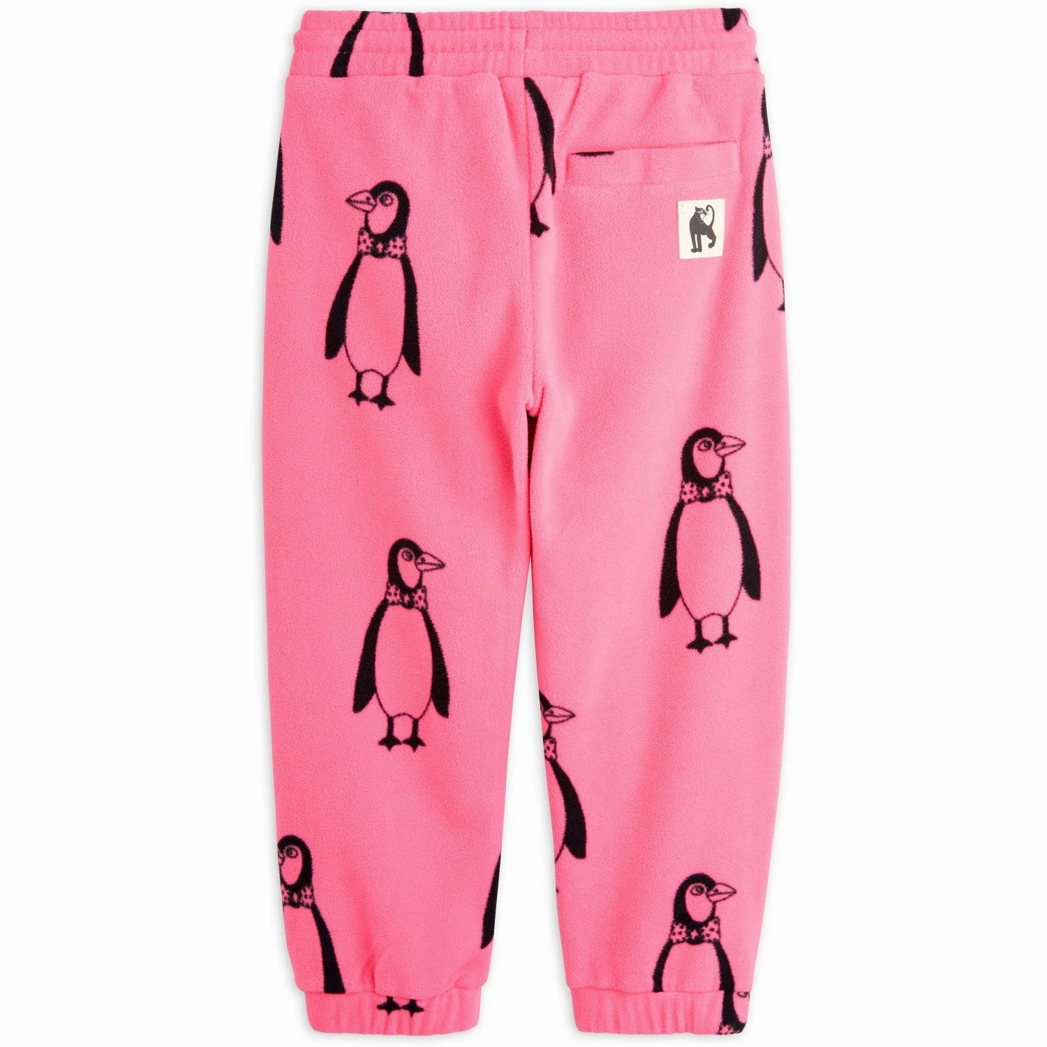 Mini Rodini Pink Penguin Fleece Pants Fashionable