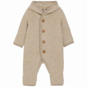 Minimalist Huttelihut Camel Melange Pram Suit Pixie Wool Fleece Fashionable