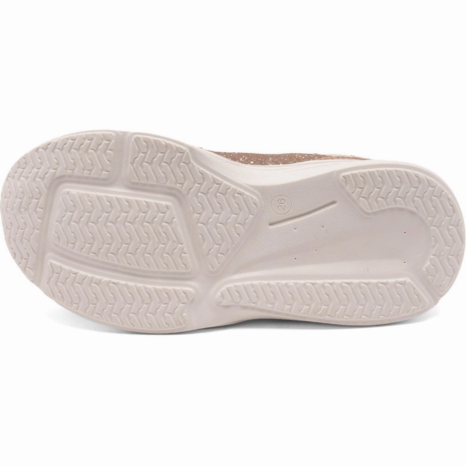 Minimalist shoes Bisgaard Taupe Glitter Yuki Glitter Velcro Shoe