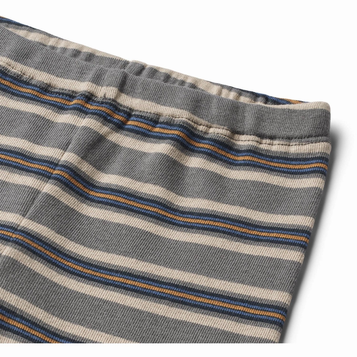 Minimalist Wheat Stormy Blue Stripe Jersey Leggings Silas