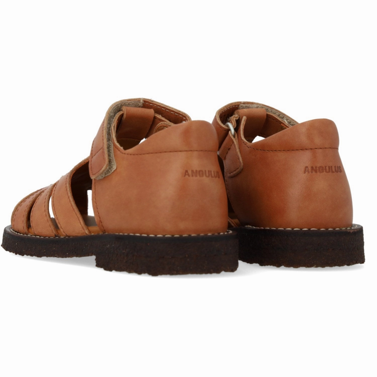 Moccasins Angulus Tan/Dark Brown Leather Sandal with Star Detail