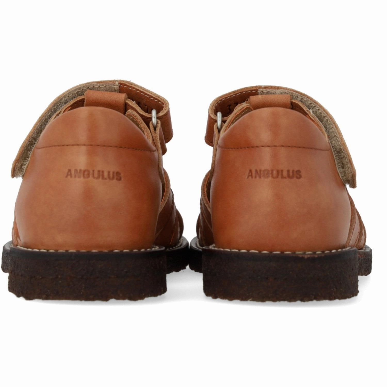 Moccasins Angulus Tan/Dark Brown Leather Sandal with Star Detail