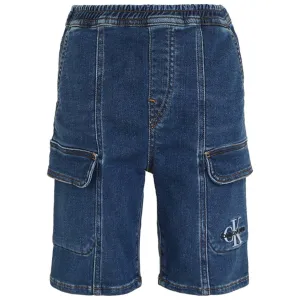 Modern Calvin Klein Denim Cargo Sweat Shorts Mid Blue Classic