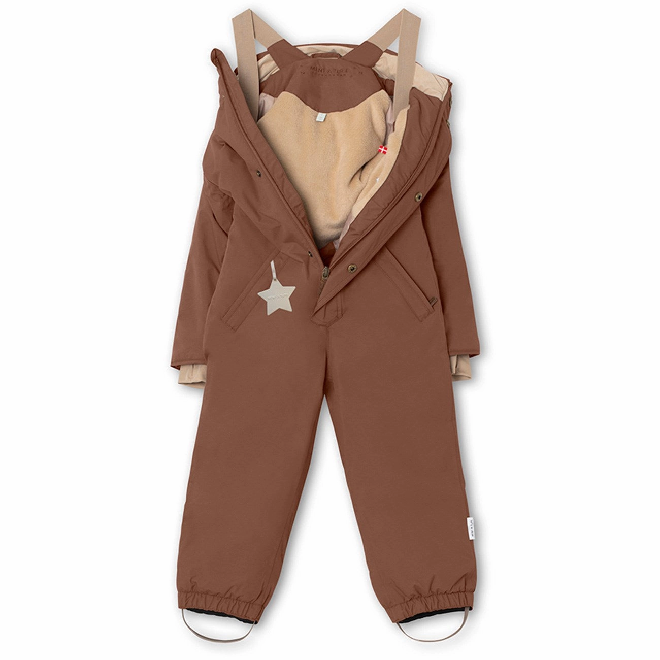 Modern Mini A ture Rootbeer brown Wanni Fleece Snowsuit