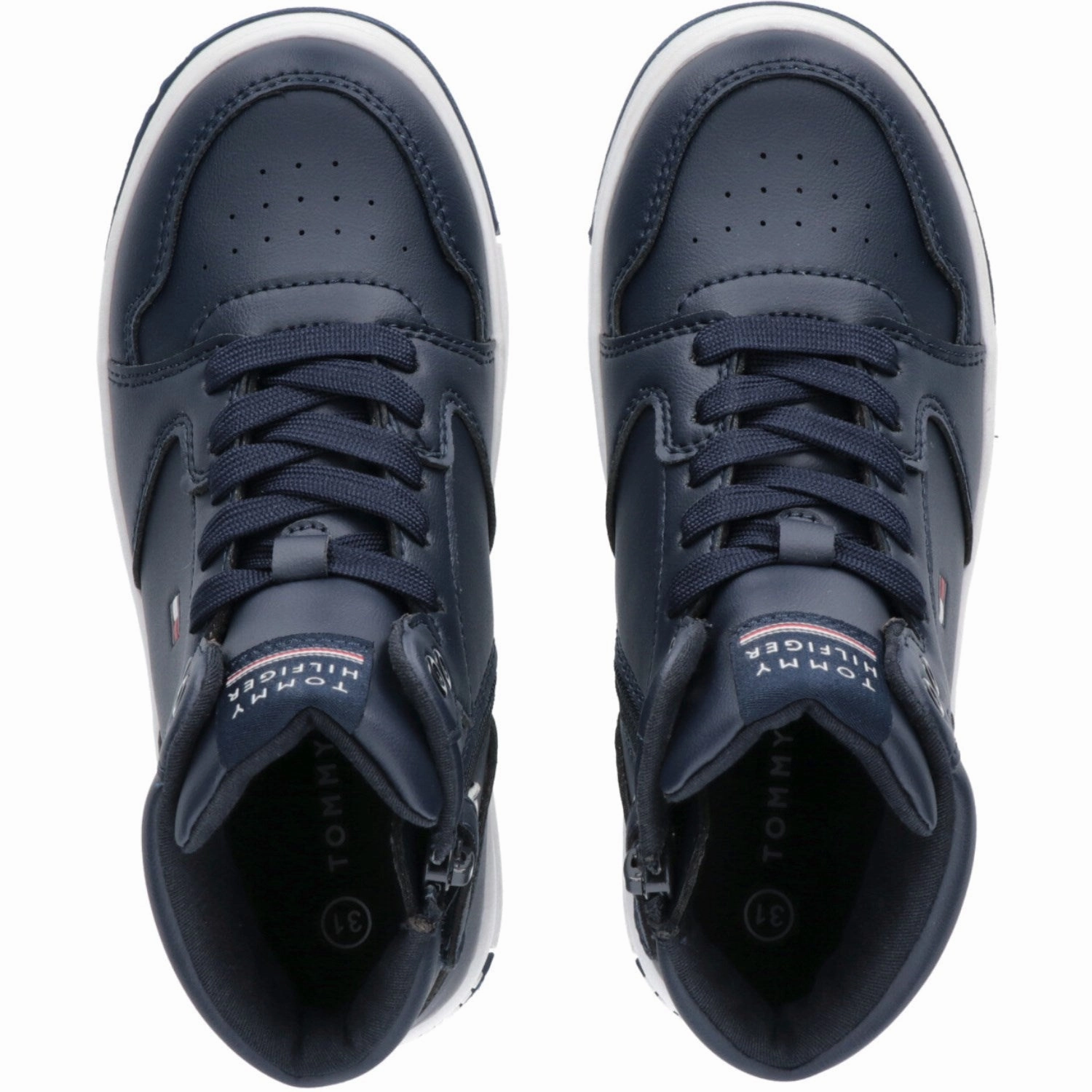 Modern shoes Tommy Hilfiger Blue Mid Cutlace-Up Sneaker