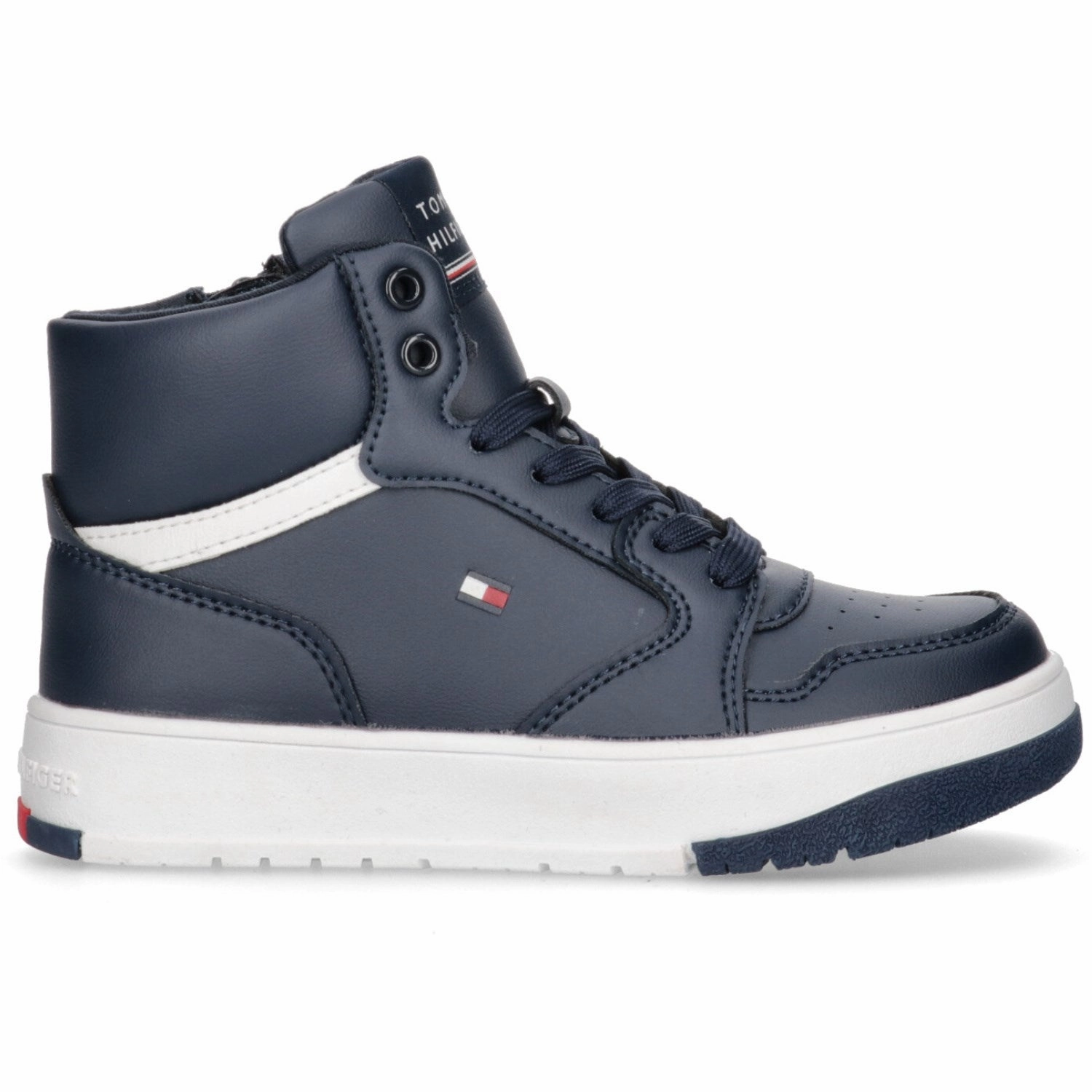 Modern shoes Tommy Hilfiger Blue Mid Cutlace-Up Sneaker