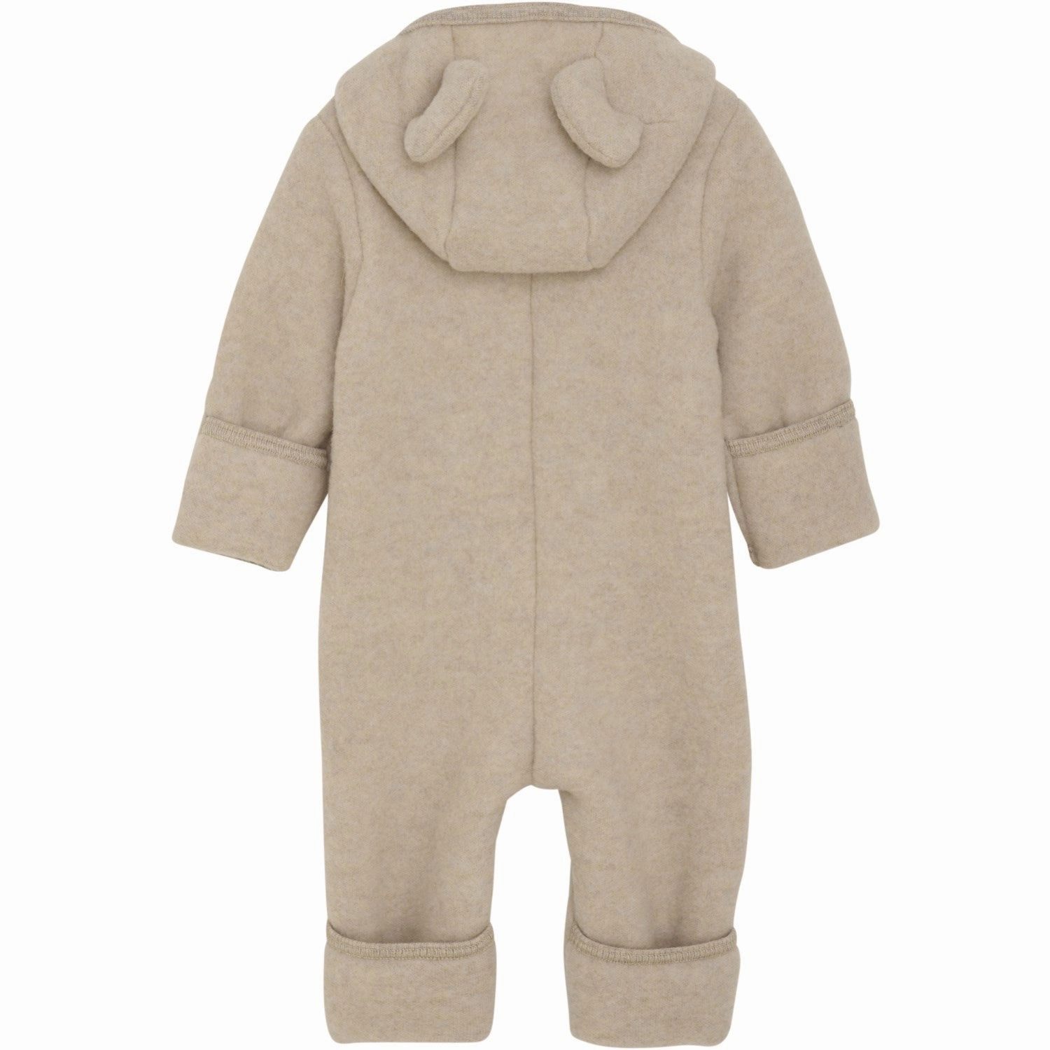 Moisture-wicking Huttelihut Camel Melange Pram Suit Ears Wool Fleece (S)