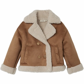 Moisture-wicking Lil'Atelier Petrified Oak Nolo Oversized Jacket Chic