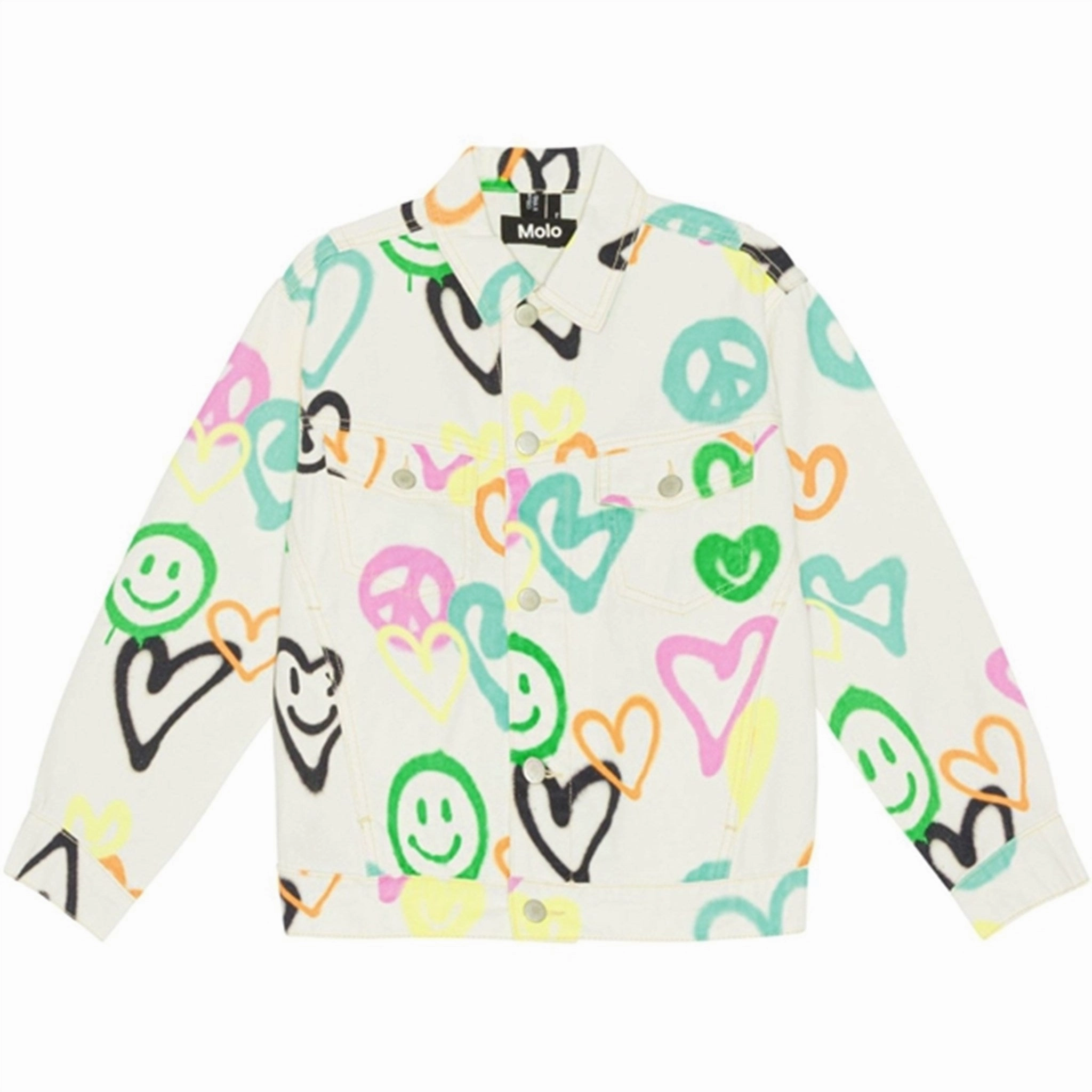Molo Heart Colours Hedly Jacket Suede Texture