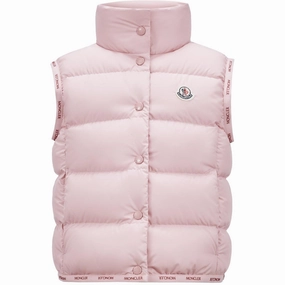 Moncler Pastel Pink Badia Vest Fabric Lace