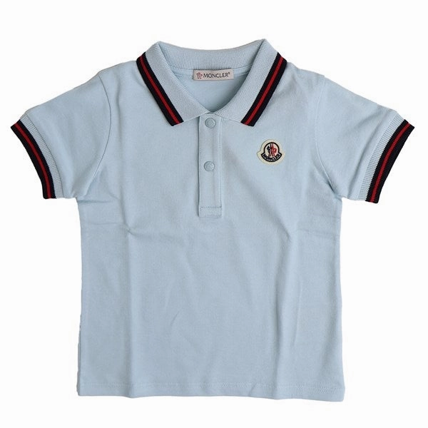 Moncler Polo Pastel Blue Design Lace
