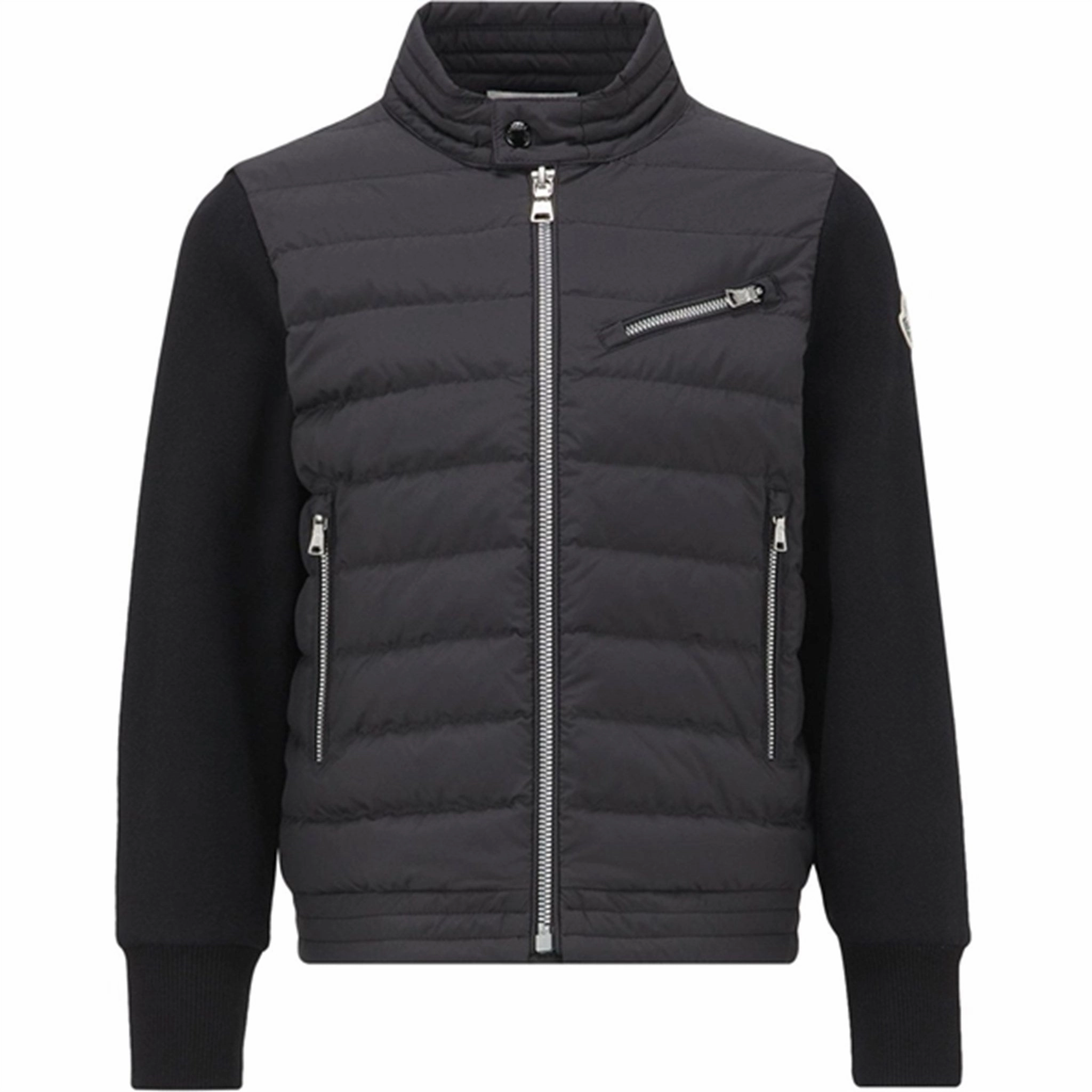Moncler Zip Up Cardigan Black Print Subtle