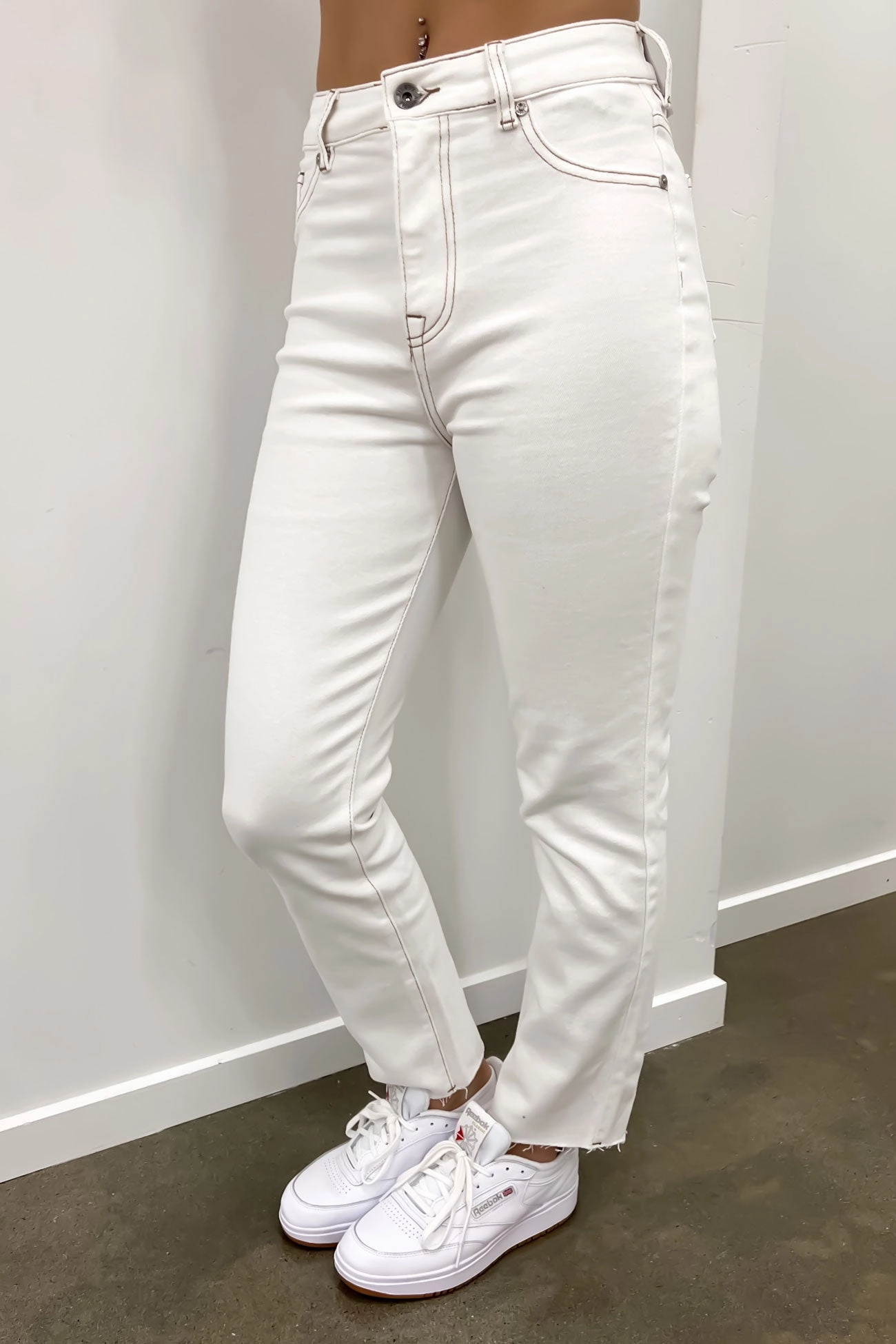 Monica Mom Comfort Jean Vintage White sale washing machine