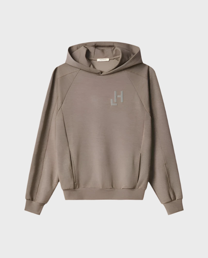 new era collection Felpa Color Fango Raglan Con Cappuccio E Logo Stampato www glitzindia in new arrivals online shopping new collection lehenga for wedding