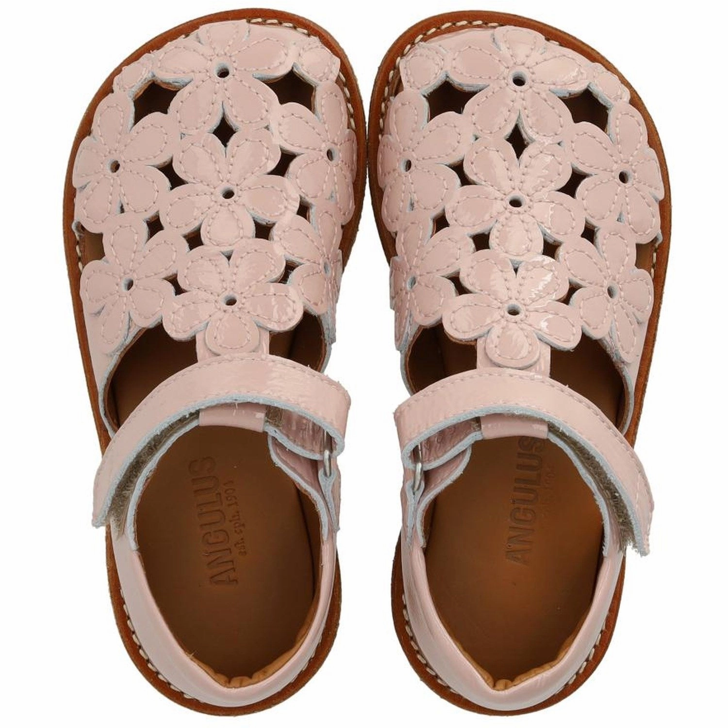 Mules Angulus Rosebud Sandal Med Blomsterdetaljer