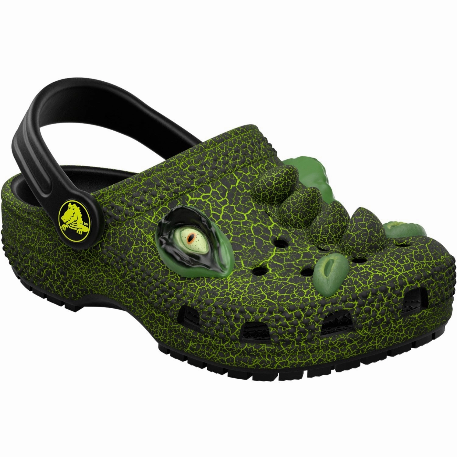 Mules Crocs Black Classic IAM Scary Dino Clog