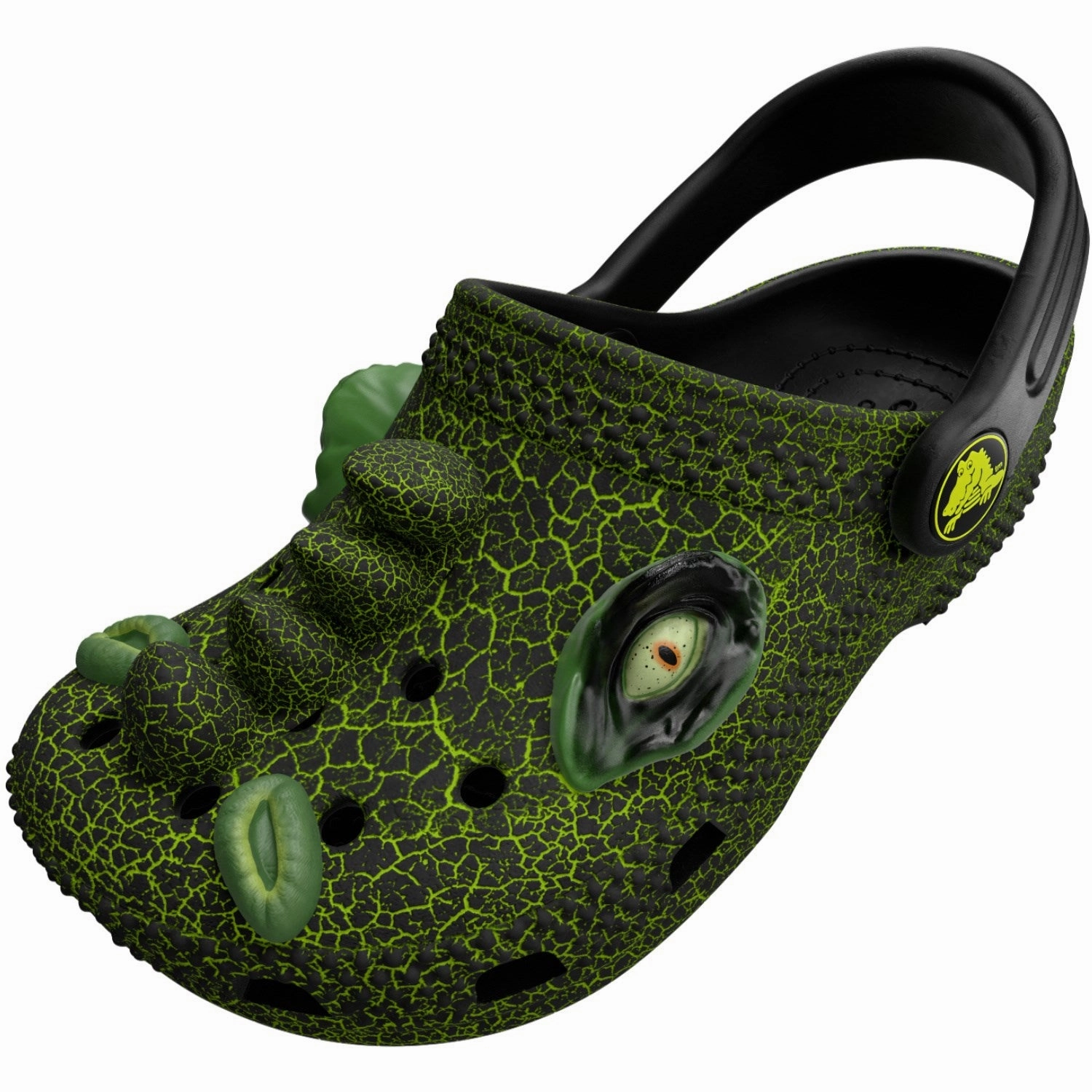 Mules Crocs Black Classic IAM Scary Dino Clog
