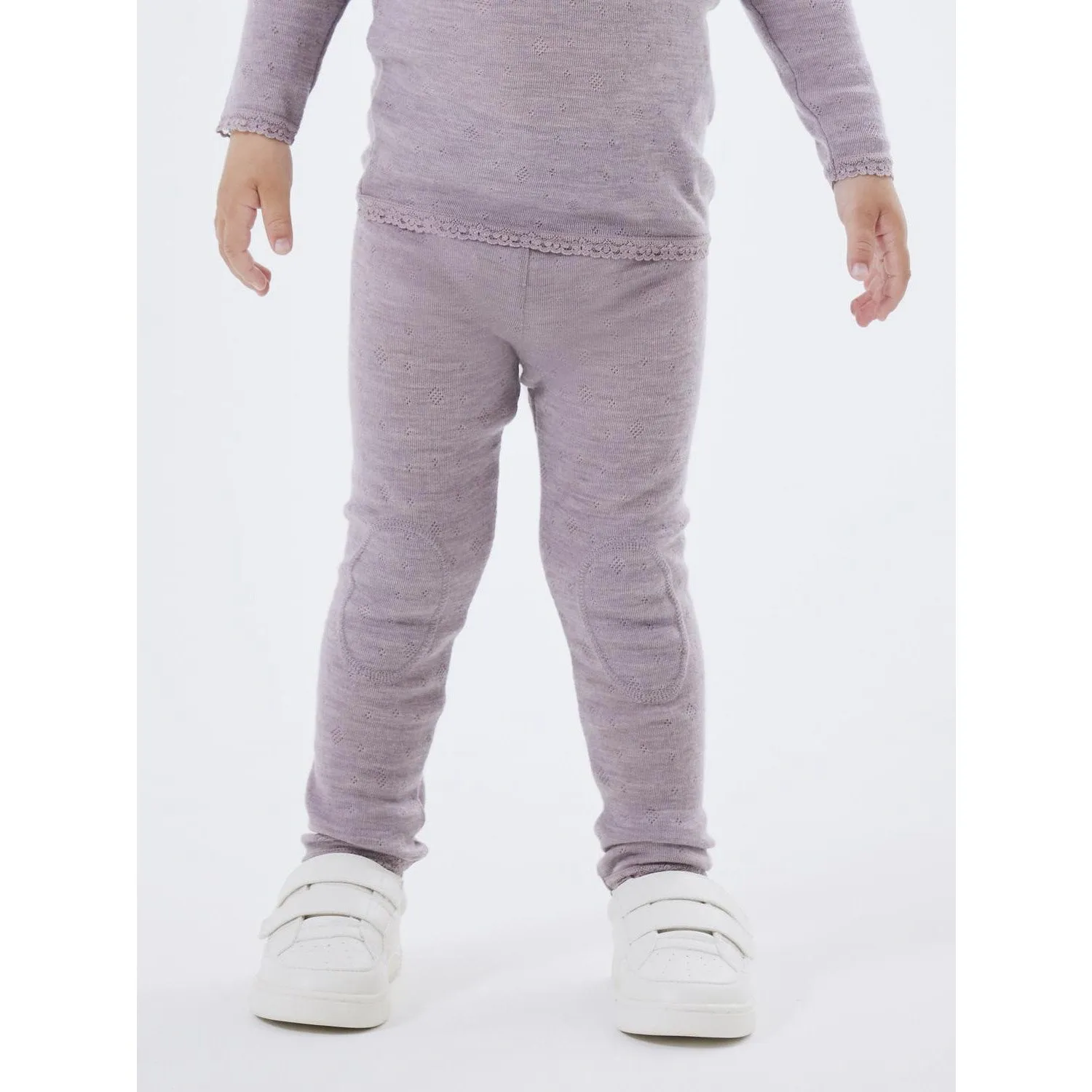 Name It Purple Dove Wang Wool Neddle Legging Solid Noos Collar