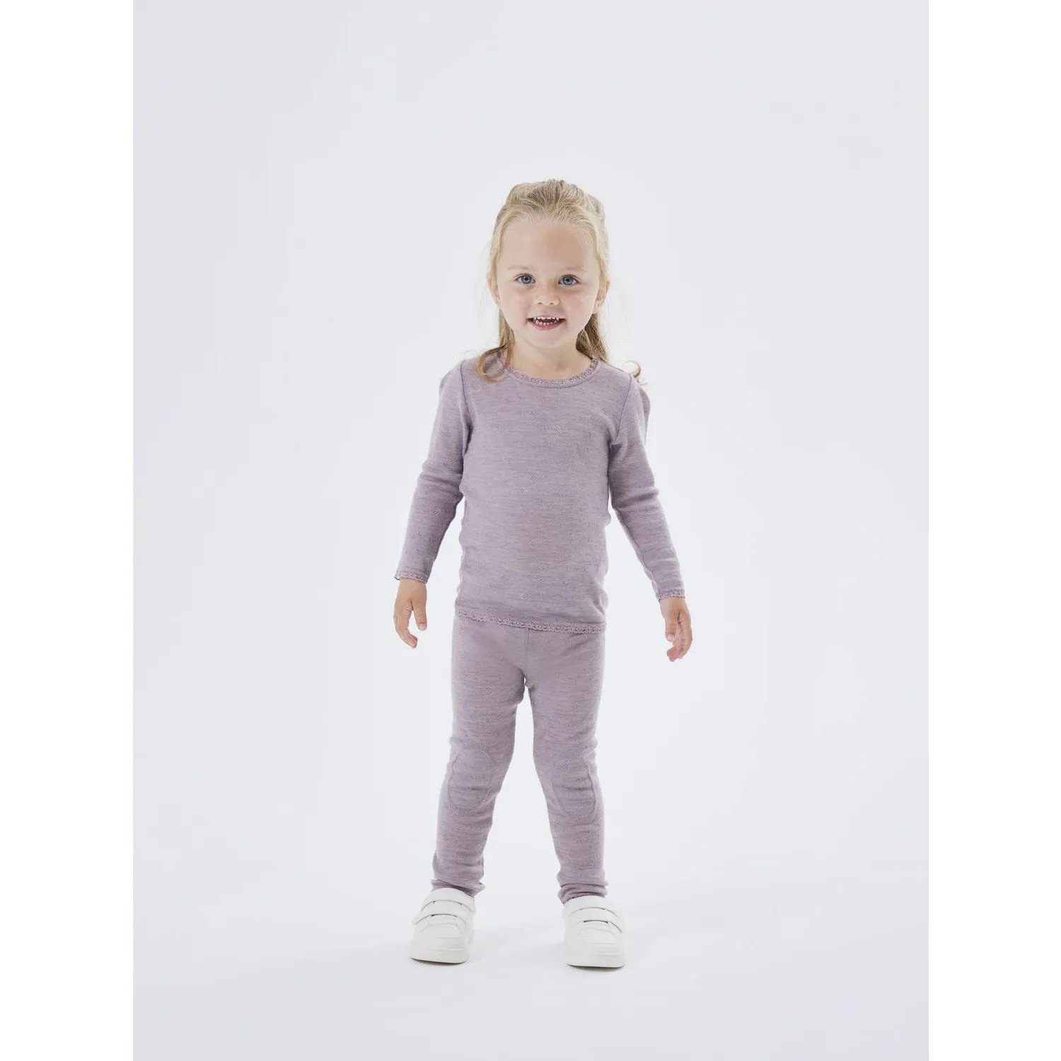 Name It Purple Dove Wang Wool Neddle Legging Solid Noos Collar