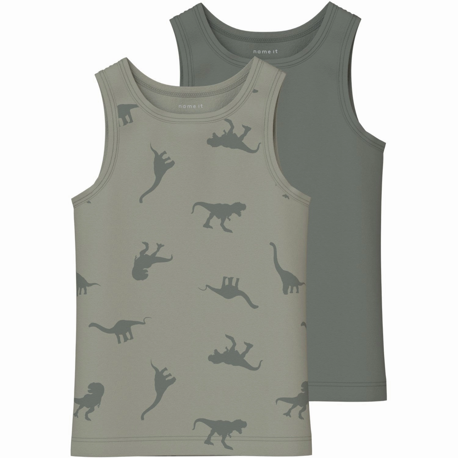 Name It Agave Green Tank Top 2-pack Agave Green Dino Noos Famous Masterpiece