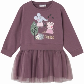 Name It Arctic Dusk Ordi Peppa Pig Regular Sweat Dress Heritage Renowned