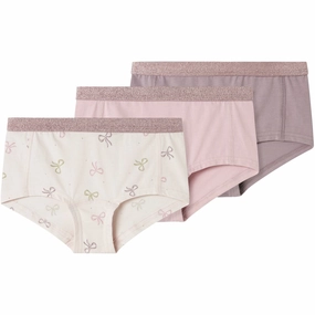 Name It Barely Pink Hipster 3-pack Barely Pink Bow Noos Stylish Modern