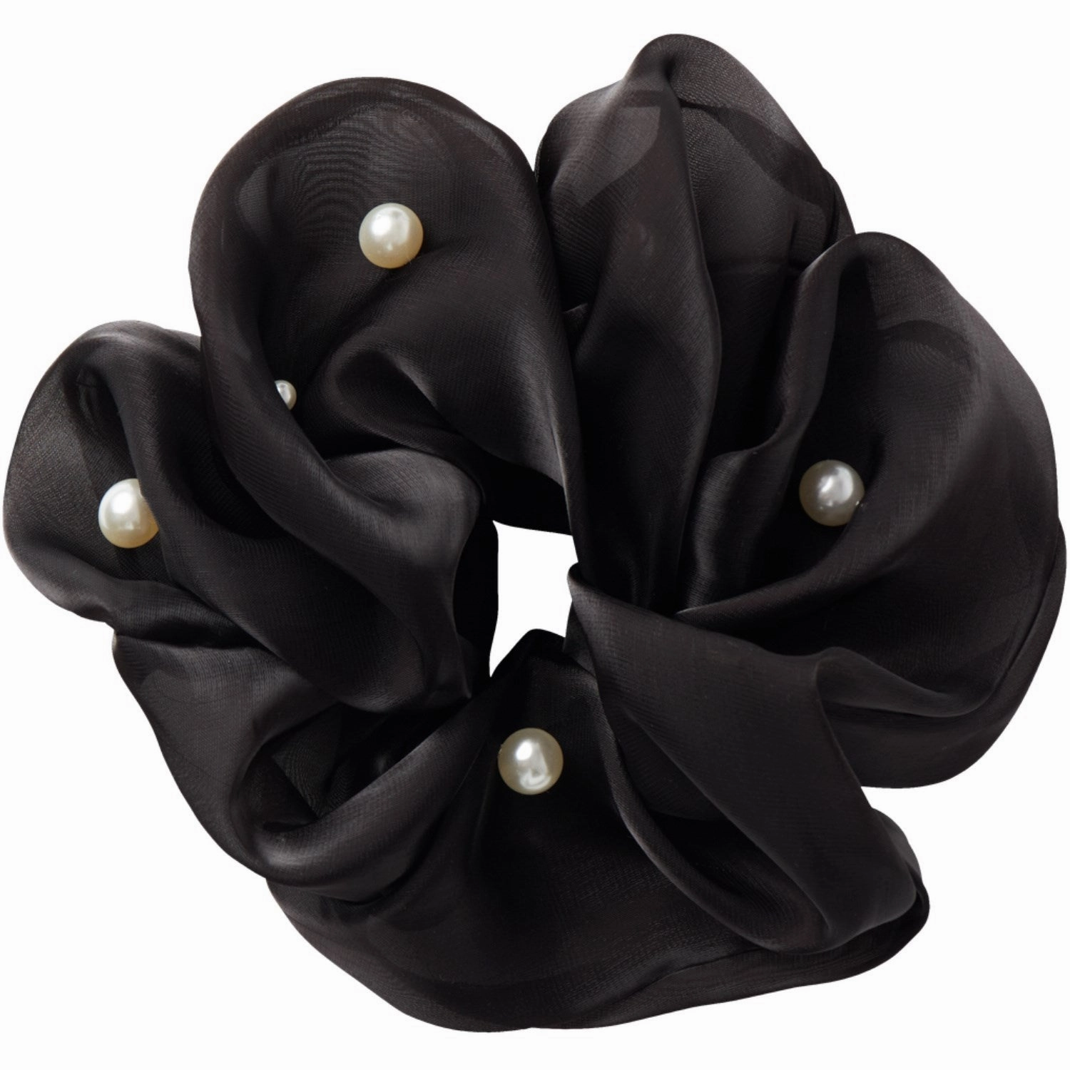 Elegant Name It Black Rena Big Scrunchie Gem