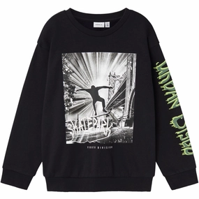 Name It Black Sorben Regular Sweatshirt Creative Renowned
