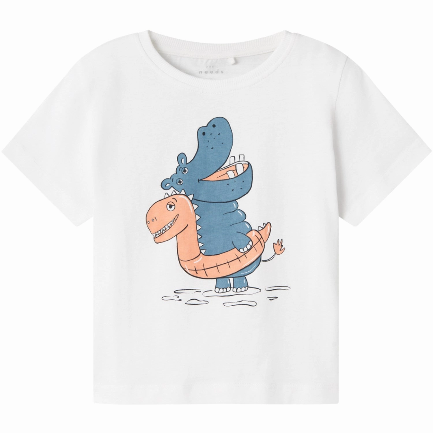 Name It Bright White Hippo Vagno Loose T-Shirt Elite Artisanal