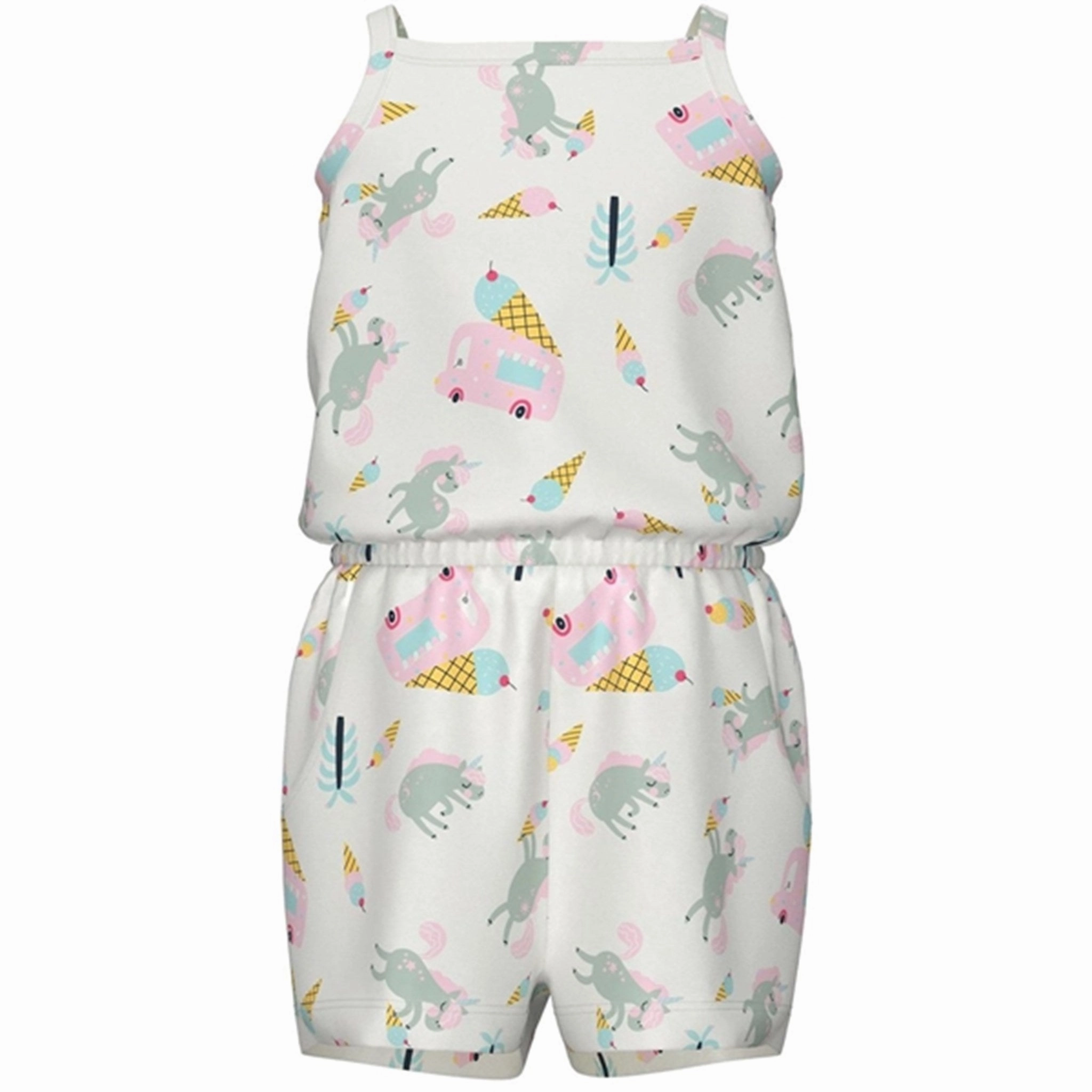 Name it Bright White Unicorns And Icecreams Vigga Strap Jumpsuit Trailblazer Classic