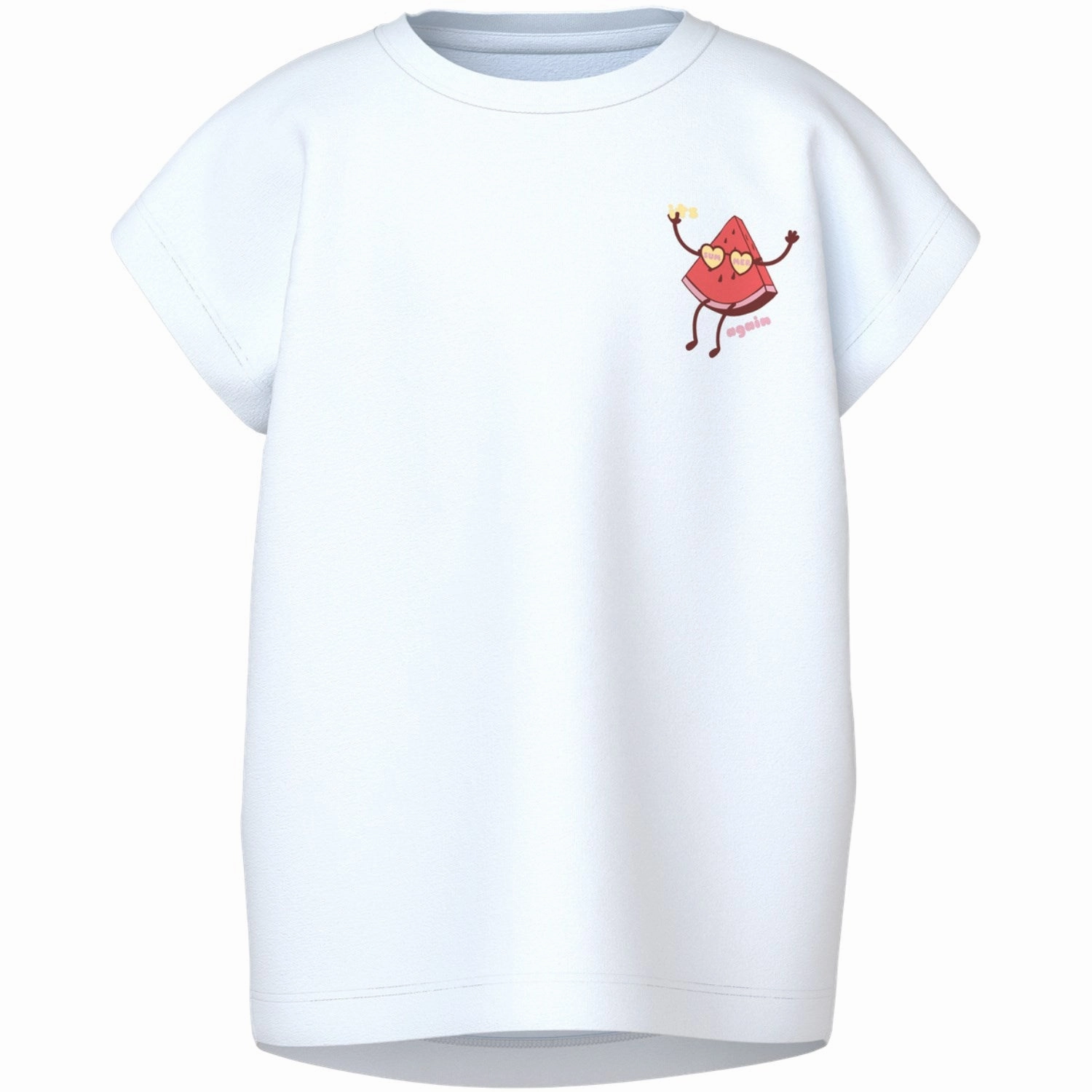 Name It Bright White Watermelon Varutti Capsl Loose T-Shirt Refined Enchanting