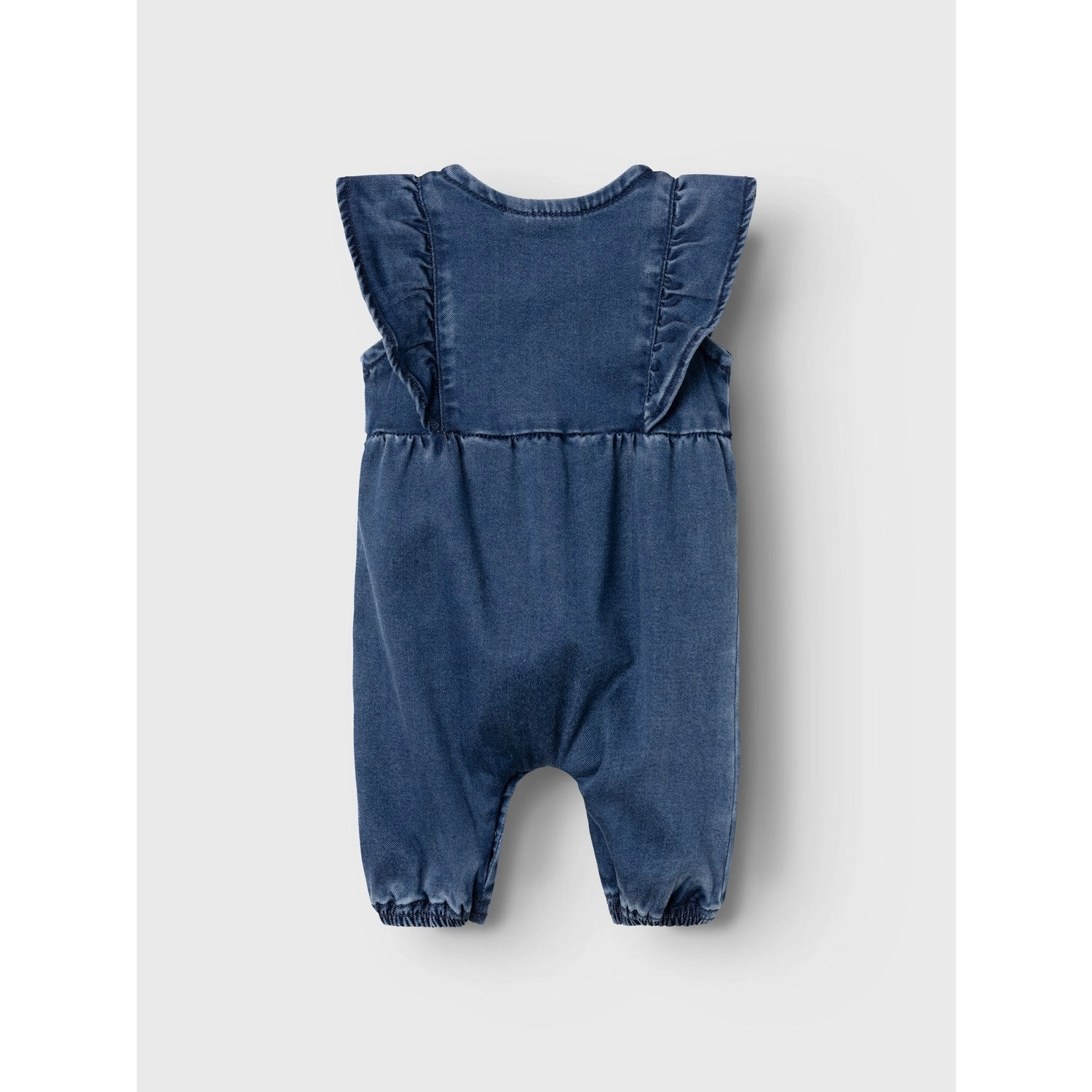 Name It Dark Blue Denim Asta Denim Frill Romper Elegant