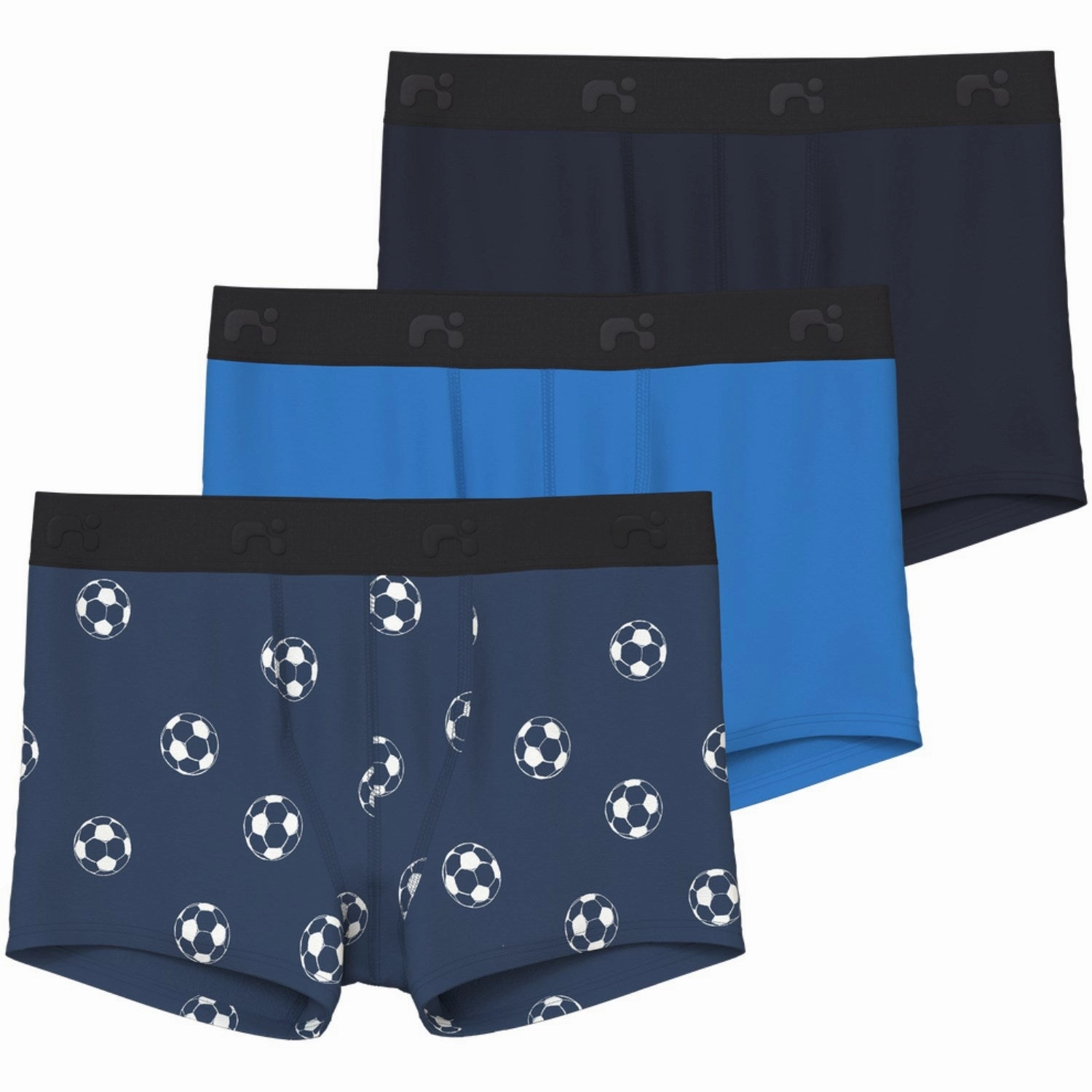 Name It Dark Denim Boxer Shorts 3-pack Dark Denim Football Noos Sought-after Ethereal